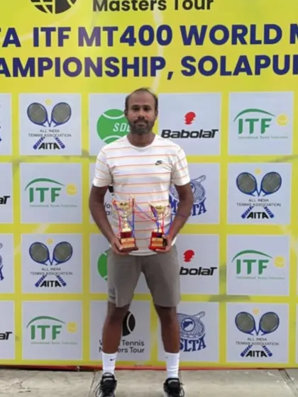 I practice what I preach. As an active player on the ITF World Masters Tour, I bring my own competitive experience, like this singles win at the MT400 in Solapur, to my coaching.