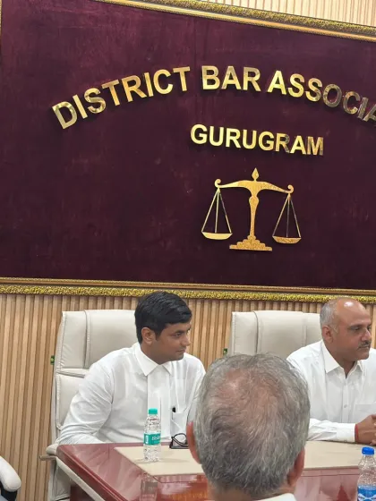 In discussion with senior judges during the bar office inauguration. Listening to their wisdom is always an enriching experience.