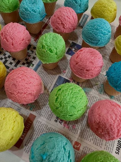 Scoops of my ice cream soap, looking so real you'll want to take a bite.