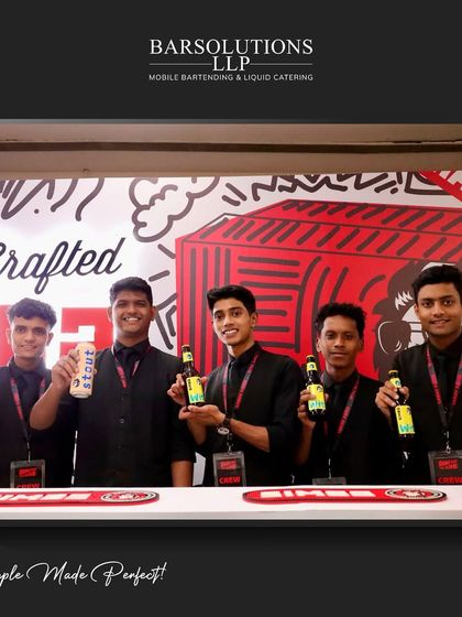 Another group of our professional bartenders ensuring a smooth and enjoyable experience at the Simba event.