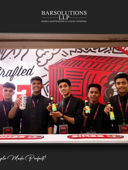 Another group of our professional bartenders ensuring a smooth and enjoyable experience at the Simba event.