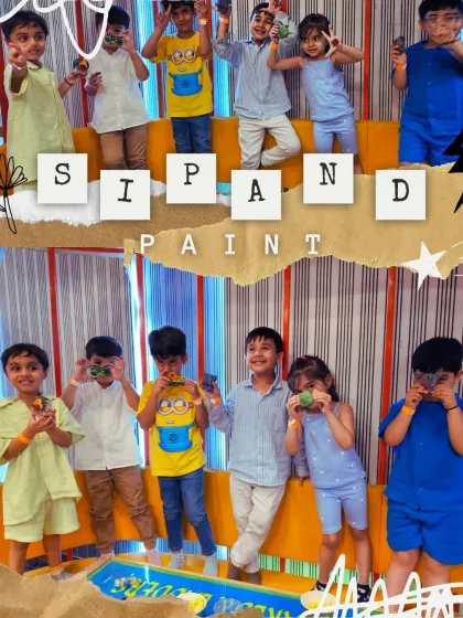 It's not just parties. Our Sip & Paint workshops are a huge hit during summer camps, where little artists get to be creative while enjoying fun drinks. It's a perfect example of our play-based learning activities.
