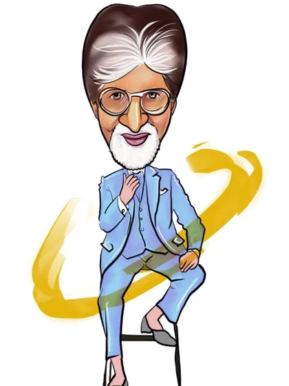 My take on the legendary Amitabh Bachchan. This full-body caricature showcases my colorful and expressive style, aiming to capture his iconic personality and flair.