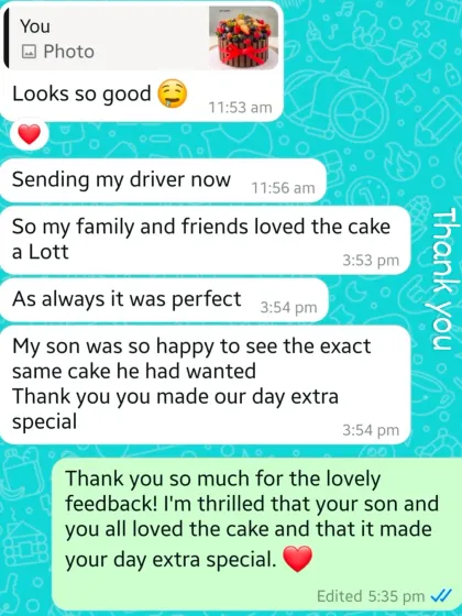 It brings me so much joy to know that this KitKat cake made a little boy's day extra special and that the whole family loved it.