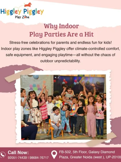 This graphic explains why indoor play parties are a hit. I provide a climate-controlled, safe, and engaging environment, so you don't have to worry about weather or outdoor chaos.