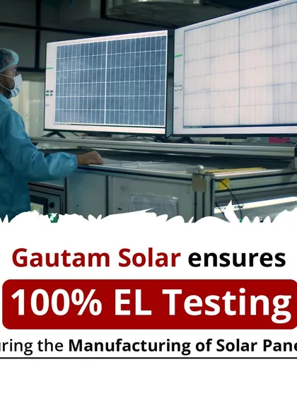 We ensure 100% Electroluminescence (EL) testing during the manufacturing of our solar panels. This quality control measure is performed both pre- and post-lamination to identify and replace any faulty modules before shipment.