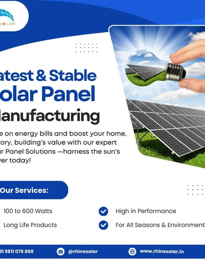 My latest and stable solar panel manufacturing saves on energy bills and boosts your property's value. My expert solutions, from 100 to 600 watts, are built for all seasons.