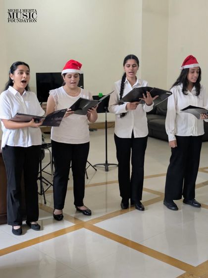 Our senior students from the choir program perform Christmas carols, spreading festive cheer. We provide numerous performance opportunities throughout the year.