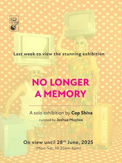 A promotional graphic announcing the final week of the exhibition. The layered image captures the playful and nostalgic essence of the show.