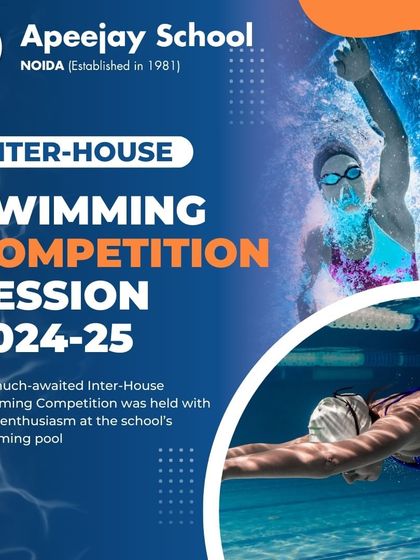 Our Inter-House Swimming Competition is a much-anticipated event held with great enthusiasm at the school's swimming pool. This image captures the excitement and competitive spirit that defines the day.