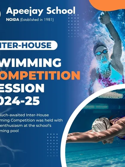 Our Inter-House Swimming Competition is a much-anticipated event held with great enthusiasm at the school's swimming pool. This image captures the excitement and competitive spirit that defines the day.