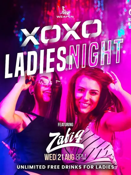 A neon themed ladies night flyer for Loft38. The bright colors and energetic design reflect the music I play.