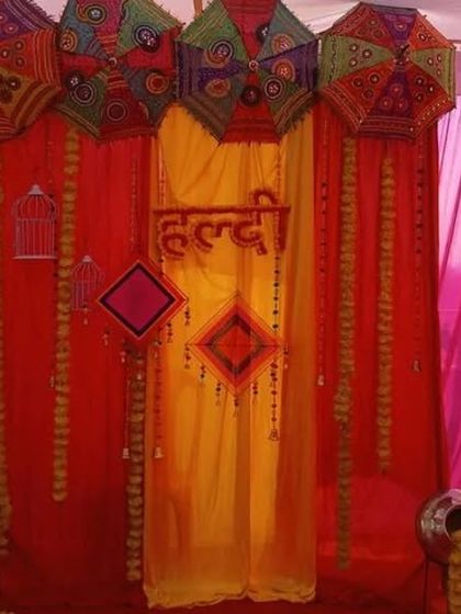 Shanaya Decorations - All-Inclusive Ceremony Packages (Haldi & Mehendi) Haldi Ceremony Backdrops photo 38