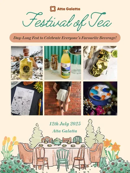 Poster for our 'Festival of Tea', a day-long fest celebrating tea with various stalls and activities.