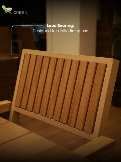 This chair is designed for daily dining use. The backrest is built to be load-bearing and supportive, ensuring stability and strength for years of enjoyment.