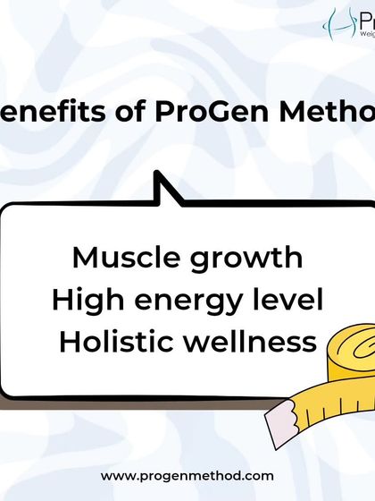The ProGen Method offers numerous benefits, including muscle growth, high energy levels, and holistic wellness. Our program is scientifically driven and based on over 20 years of medical research.