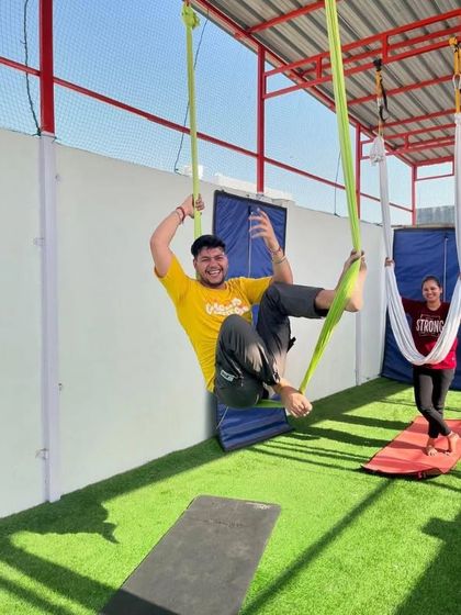 Laughter is a big part of my classes. Here I am sharing a happy moment with a student.