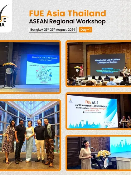 A collage from Day 1 of the FUE Asia Thailand ASEAN Regional Workshop in Bangkok.