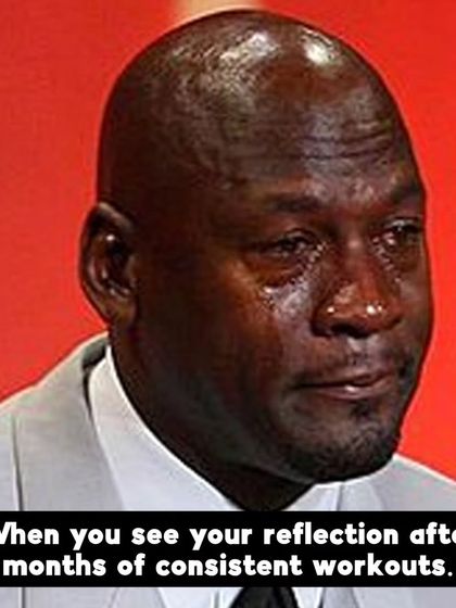 The feeling when you see your reflection after months of consistent workouts. Those are tears of pride. Hard work always pays off.