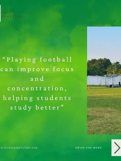 We emphasize that playing football can improve focus and concentration, helping students study better.