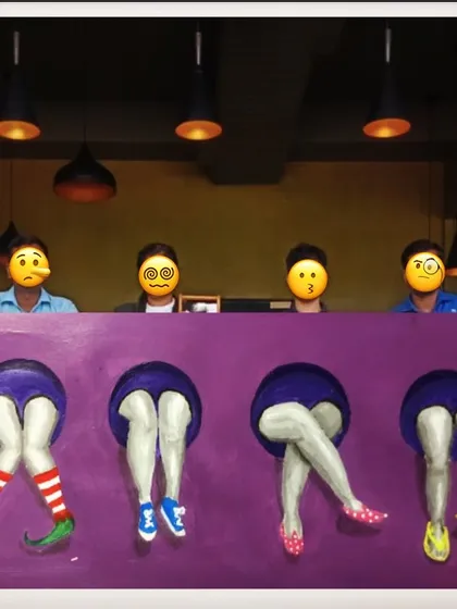 This quirky mural design featuring different pairs of legs was originally created for a popular bar in Bangalore. While the project didn't go through, I still love the playful concept and the celebration of diversity it represents.