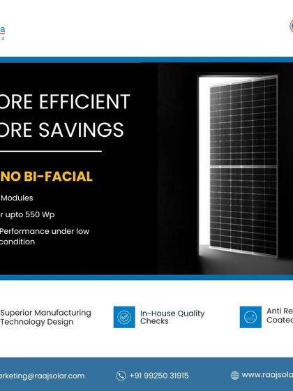 Raaj Solar - Utility-Scale & Industrial Solar Projects Our Advanced Solar Modules photo 18