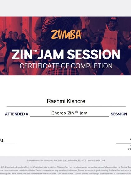 Rashmi Kishore - Zumba Fitness ZIN Community: Training & Collaborations photo 9