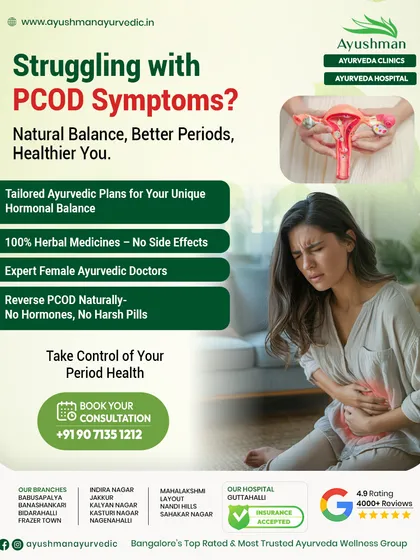 We offer a natural and effective path to manage Polycystic Ovarian Disease (PCOD). This visual represents our commitment to women's health, using 100% herbal medicines and tailored plans from expert female doctors to reverse PCOD naturally, without harsh pills or hormones.