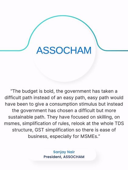 ASSOCHAM's view on the budget's focus on GST simplification and ease of business for MSMEs. Our GST compliance team helps small and medium enterprises leverage these reforms.