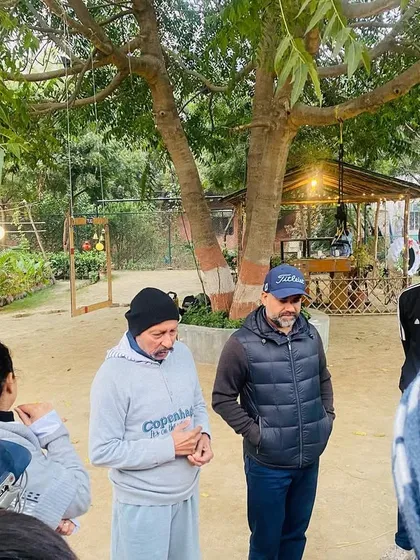 Legendary Indian wicket-keeper Syed Kirmani sharing his wisdom with our players. It was an honor to host him at our academy.