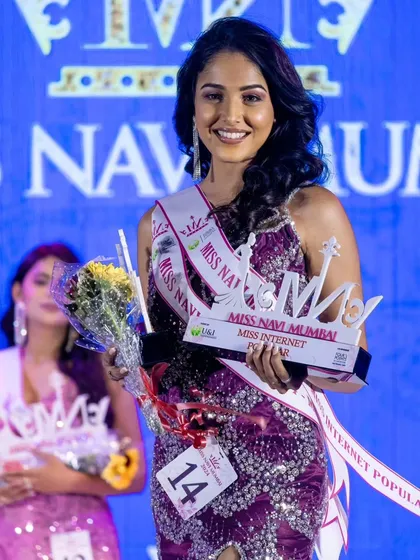 The winner of Miss Internet Popular at Miss Navi Mumbai 2024, radiating joy. I make sure to capture the special moments for every title winner at the pageant.