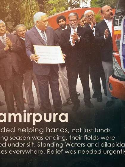 This is what community in action looks like. When Kamirpura village was devastated by the Punjab floods, we, the Delhi High Court Bar Association, joined hands with Akaal Purkh Ki Fauj to provide hands-on help, not just funds. This image captures the moment we began our relief initiative, a testament to what we can achieve when we work together for a greater cause.