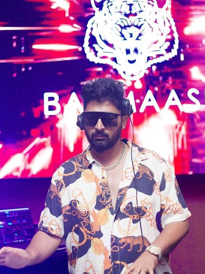 In front of the Badmaash visuals at the Sarjapur outlet.