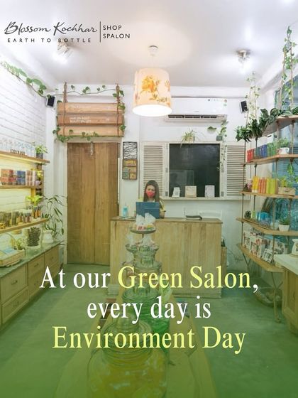 At my Green Salon, every day is Environment Day. I am committed to using energy-efficient practices and ammonia-free, natural products in a consciously designed space.