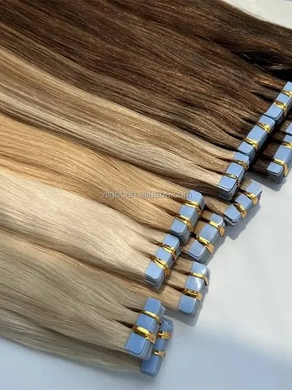 Add a splash of color or dimension with my tape-in extensions, available in a variety of shades from natural tones to blonde balayage. These are perfect for salons looking to offer clients custom color work without chemical processing.