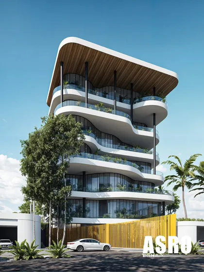A daytime shot of the luxury apartment complex in Nashik. The design prioritizes natural light and cross-ventilation, rooting the contemporary aesthetic in sustainable principles.