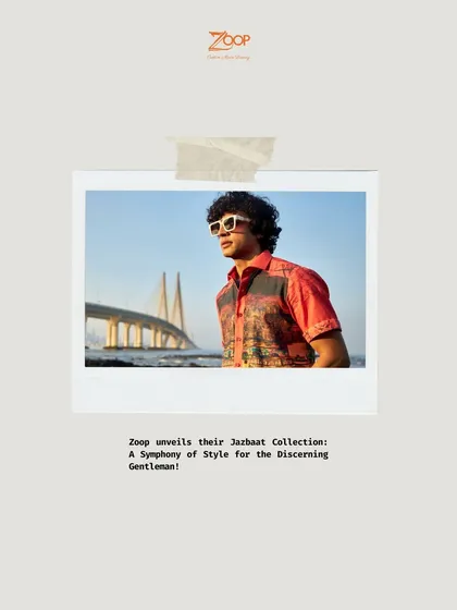 Unveiling a symphony of style from the Jazbaat Collection. This printed red shirt is a harmonious blend of elegance and innovation, perfect against a city backdrop.
