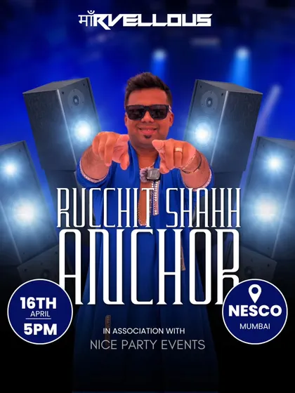 Poster for a show at NESCO, Mumbai. Ready to set the stage on fire with my performance.