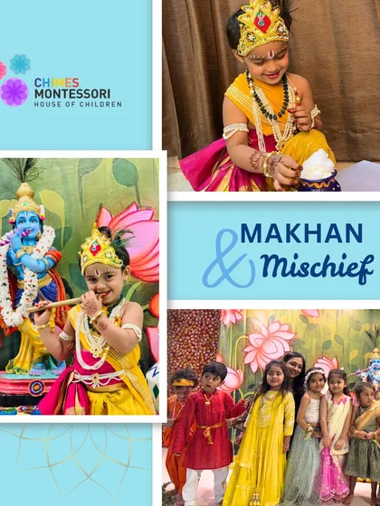 We embrace cultural celebrations with joy and enthusiasm. Our Janmashtami festival was a vibrant day of storytelling and creativity, where children dressed as little Radhas and Krishnas, learning about traditions and making wonderful memories together.