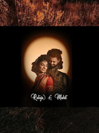 An artistic double-exposure portrait that creates a spotlight effect on the couple, symbolizing the start of their journey.