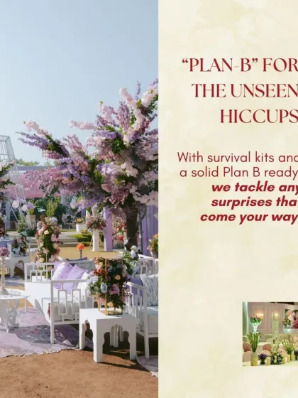 Even with the best planning, the unexpected can happen. My team is always prepared with survival kits and a solid Plan B to tackle any surprises, ensuring your day remains flawless.