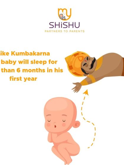 Fun Fact: Like Kumbakarna, a baby will sleep for a significant portion of their first year. This is crucial for their rapid growth and brain development.