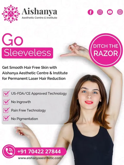 Feel confident enough to go sleeveless any day. Our underarm laser hair reduction is a quick and painless procedure that uses US-FDA approved technology to give you smooth skin without the risk of pigmentation or ingrown hairs caused by razors.