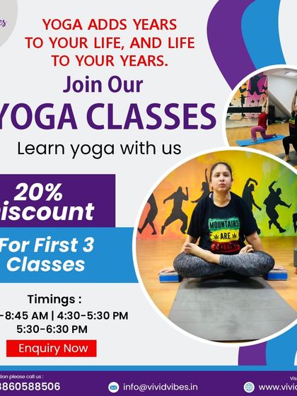 Yoga adds years to your life, and life to your years. Check out our class timings and introductory offer to start your journey with us today.