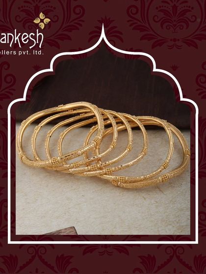 Bangles that brighten my day. A set of simple yet elegant gold bangles, perfect for daily wear and a staple for any jewellery inventory.