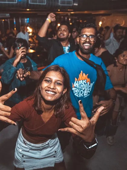 The crowd at Flo is always ready to party. The energy is a mix of rock and roll attitude and Bollywood fun.