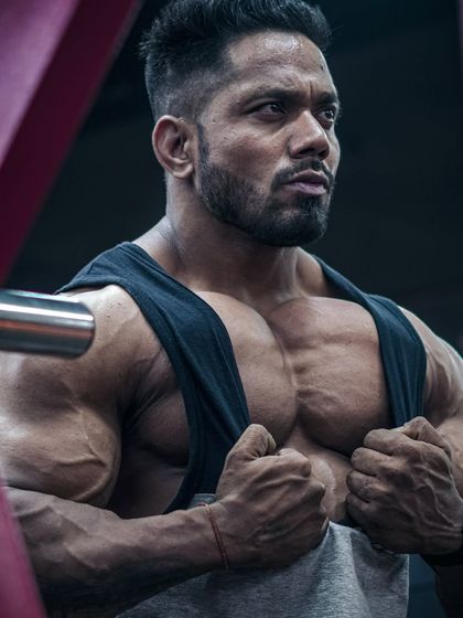 A close-up showing the focus and determination. This is the face of the 'Me vs Me' mentality.