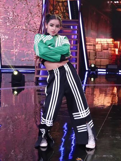 Another look from my performance on Hip Hop India, showing the attitude and style that defines my hip-hop dance.