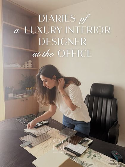 This is a glimpse of my process at the office. Here, I'm arranging material samples and fabric swatches on my desk, working to create a cohesive and tactile palette for a new project.