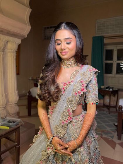 A serene portrait of the bride-to-be. The soft waves frame her face beautifully.